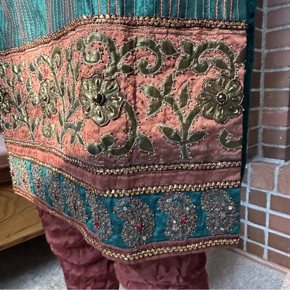 Green Indian Tunic/Kurta, Size S View 5